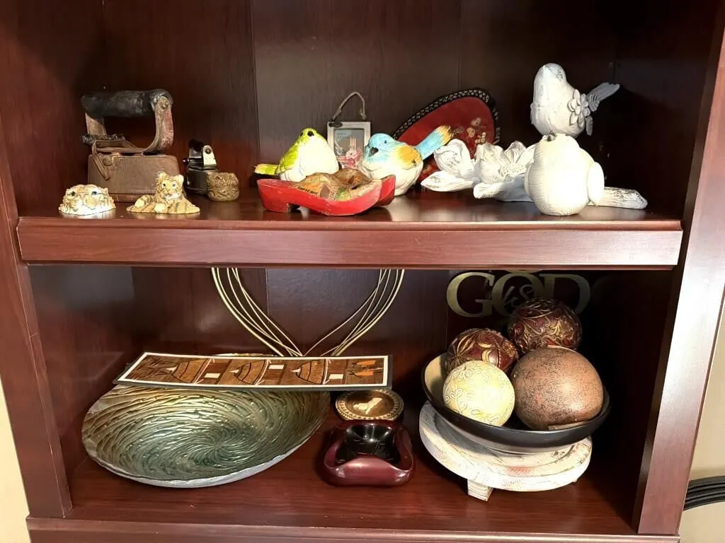 Glass Bowl, Bird Decor, Sad Irons, and More
