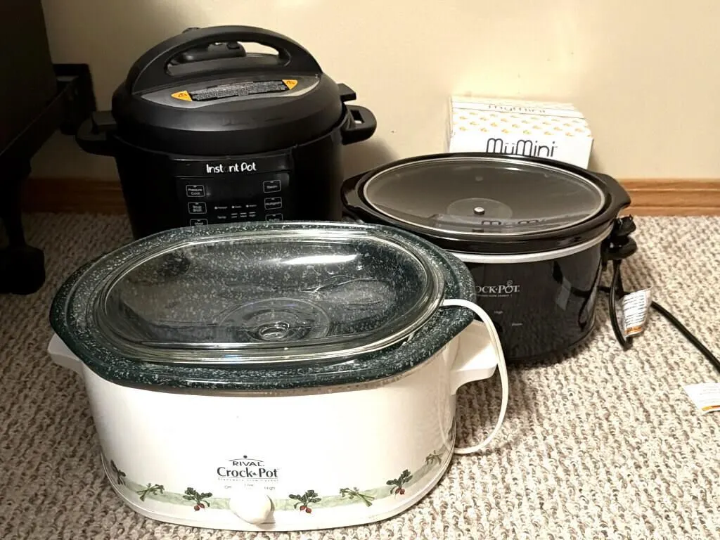 Crock Pots, Instant Pot Pressure Cooker, and Egg