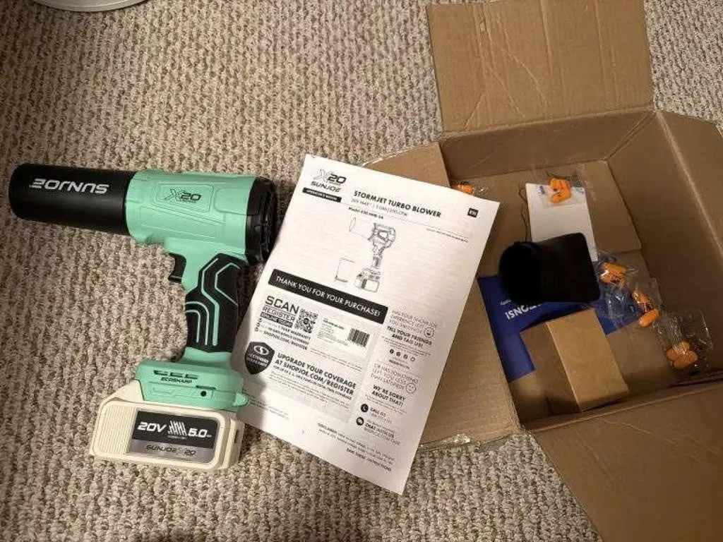 Sunjoe Storm Jet Turbo Blower 20V
- works