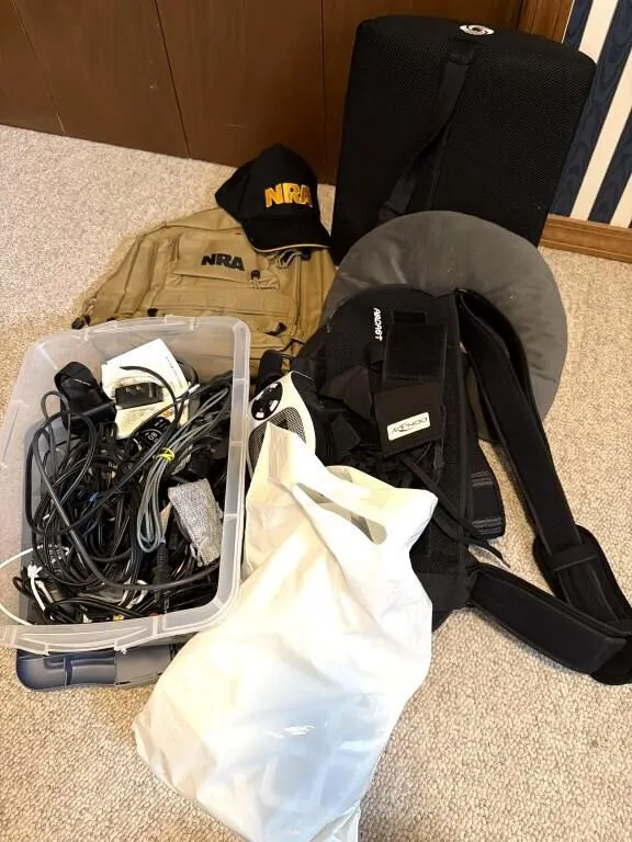 NRA Backpack, Air Cast Sling, Neck Pillow, Back