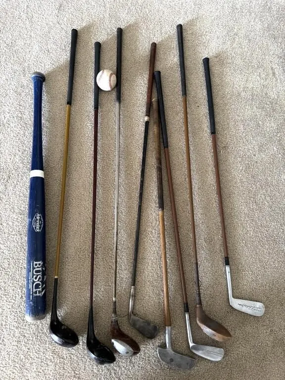 Busch Adirondack Wood Softball Bat, Baseball, and
