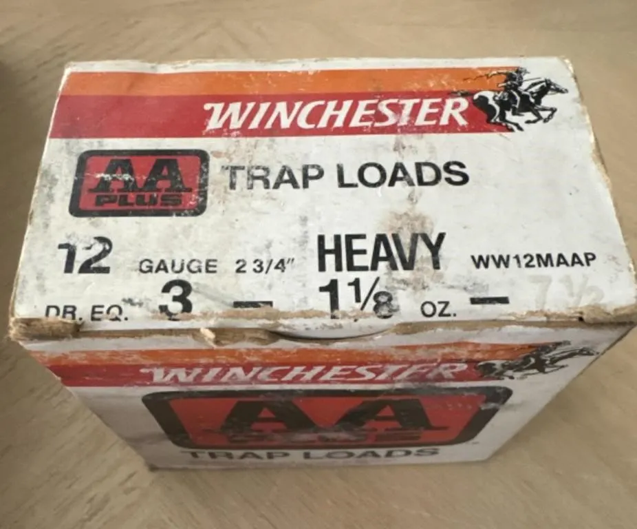 (2) Rnds. 12 Ga. 2 3-4” Trap Loads Winchester AA