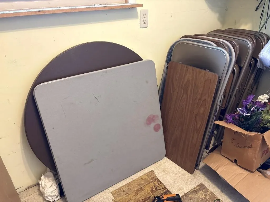(3) Card Tables & (11) Folding Chairs