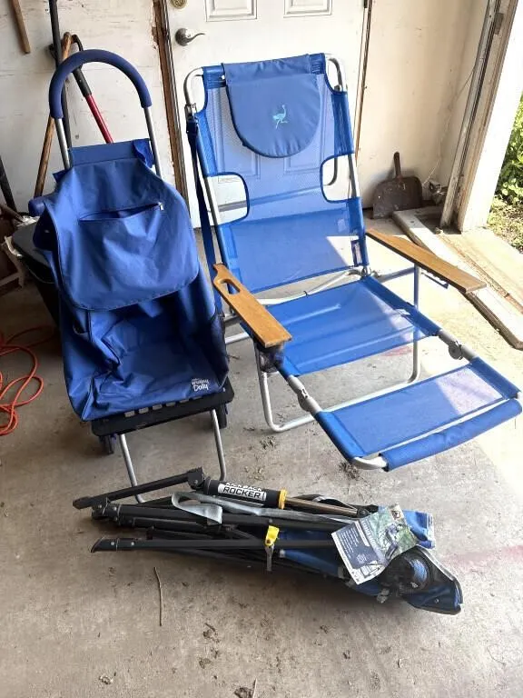 (2) Folding Chairs & Folding Dolly