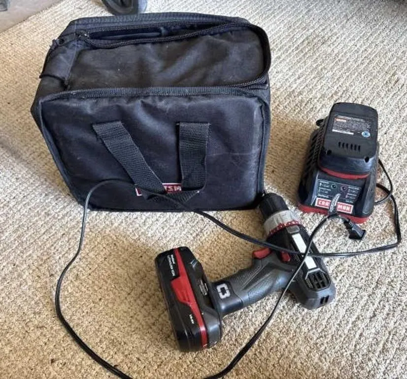Craftsman 19.2V Drill, 2($ Batteries, Charger,