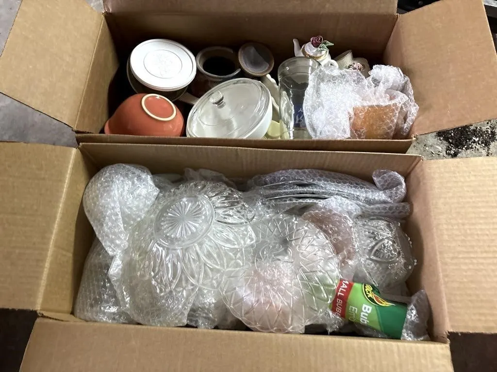 (2) Boxes, Misc. Glassware