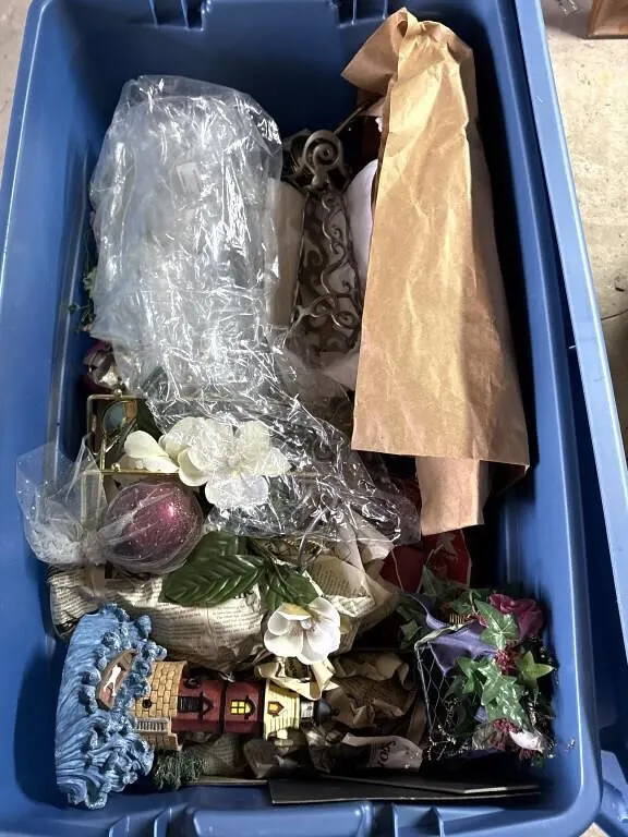 Large Tote of Home Decor