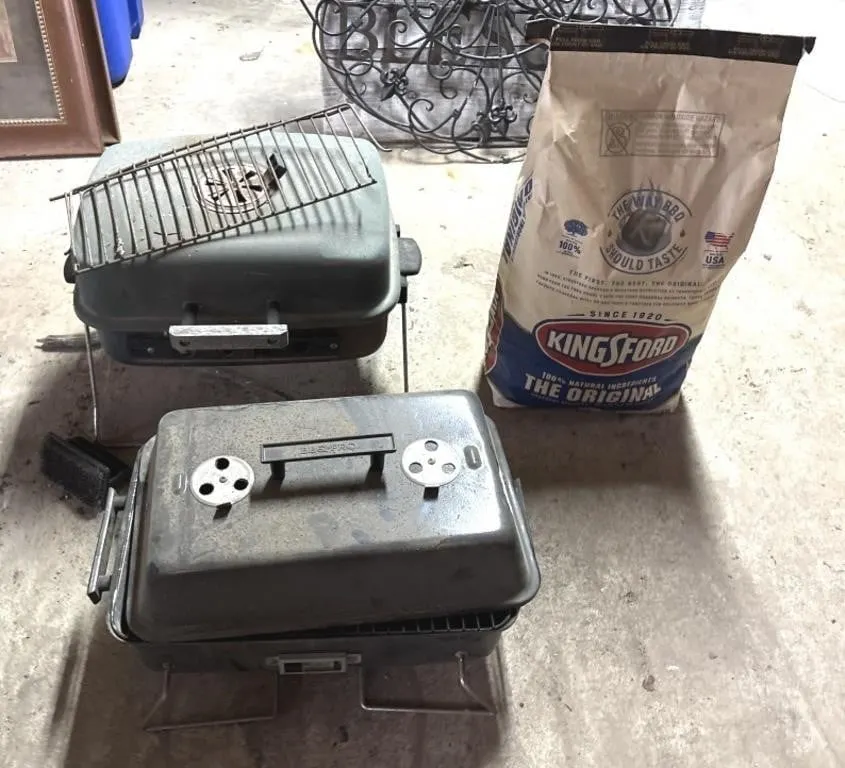 (2) Portable Grills & Bag of Chart