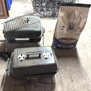 (2) Portable Grills & Bag of Chart
