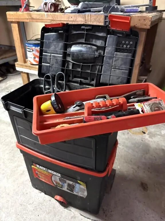 Black & Decker Tool Box & Tools