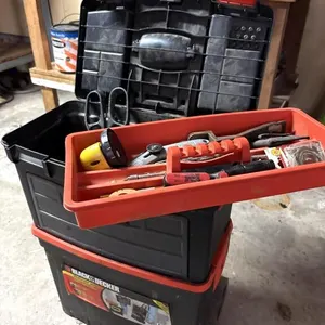 Black & Decker Tool Box & Tools