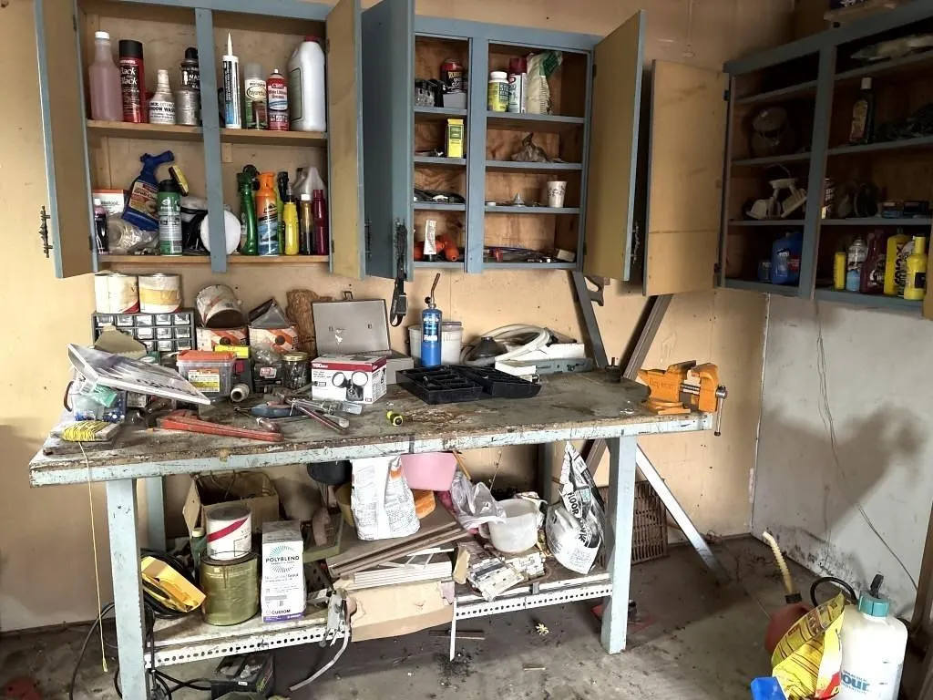 Contents of Cabinet & Work Bench