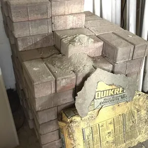 Stack Of Red Paving Bricks