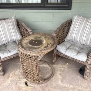 Wicker Patio Chairs & Table