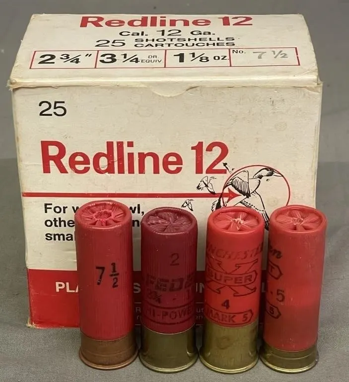 Box of 25 assorted 12 ga. shotshells.
