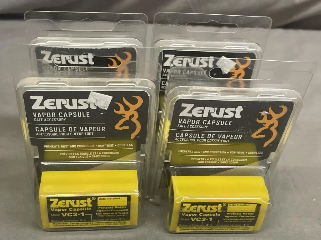 Bag of four Zerust Vapor Capsule Safe Accessory.