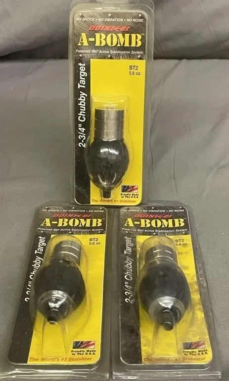 Three Doinker A-Bomb 2-3/4 inch Chubby Targets.