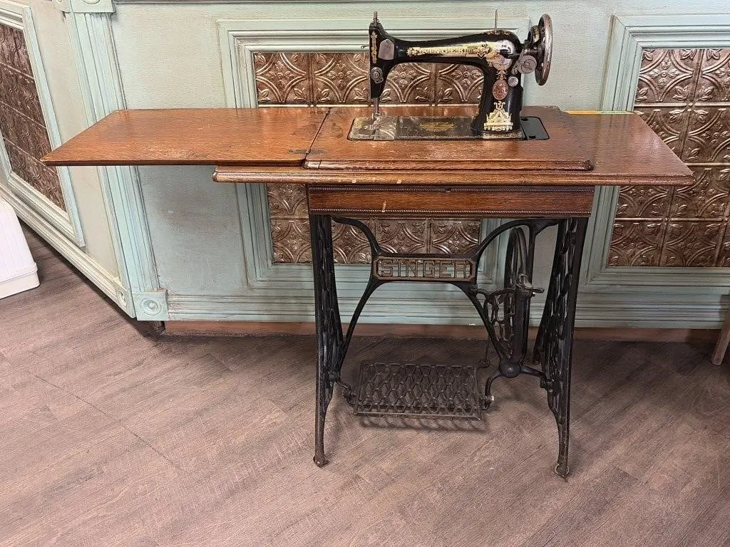 Antique Singer treadle sewing machine