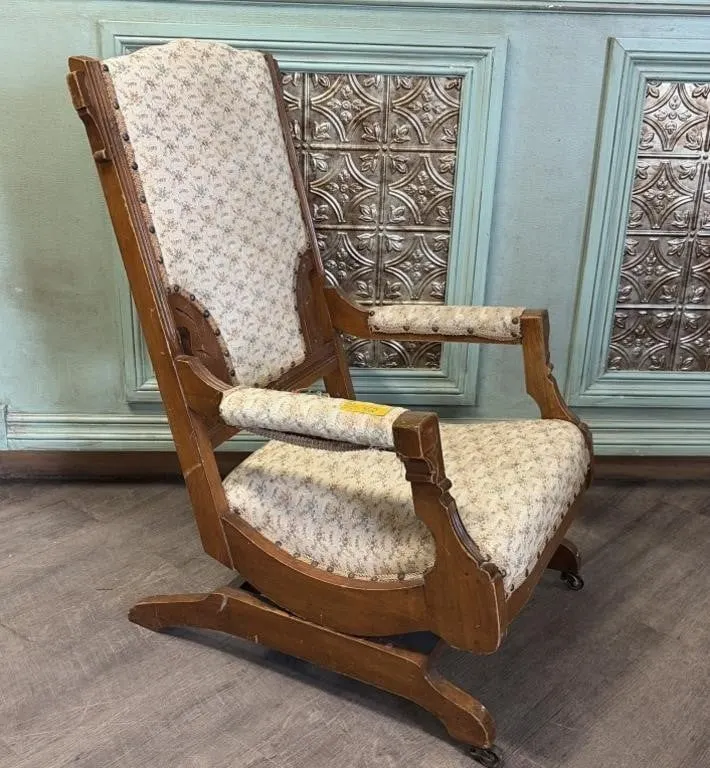 Antique Eastlake-style Victorian platform rocker