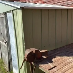 Storall 9x6 ft metal garden shed with contents
