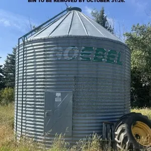*OFF SITE* Goebel - 1950 Bushel Grain Bin, 14'