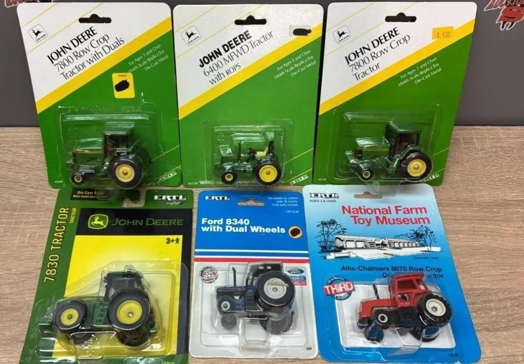 6 Asst. 1:64 Farm Toys.