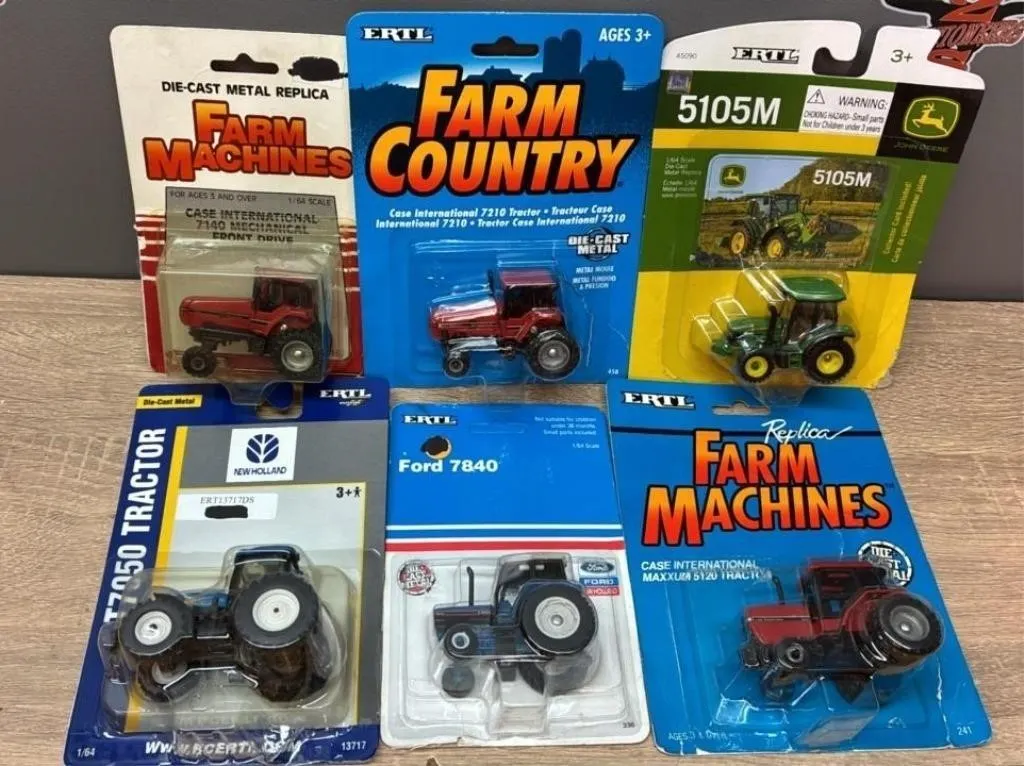 6 Asst. 1:64 Farm Toys.