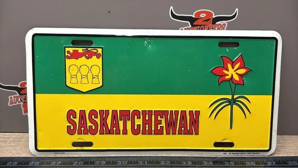 Saskatchewan Decorative License Plate 12�x6�.Some