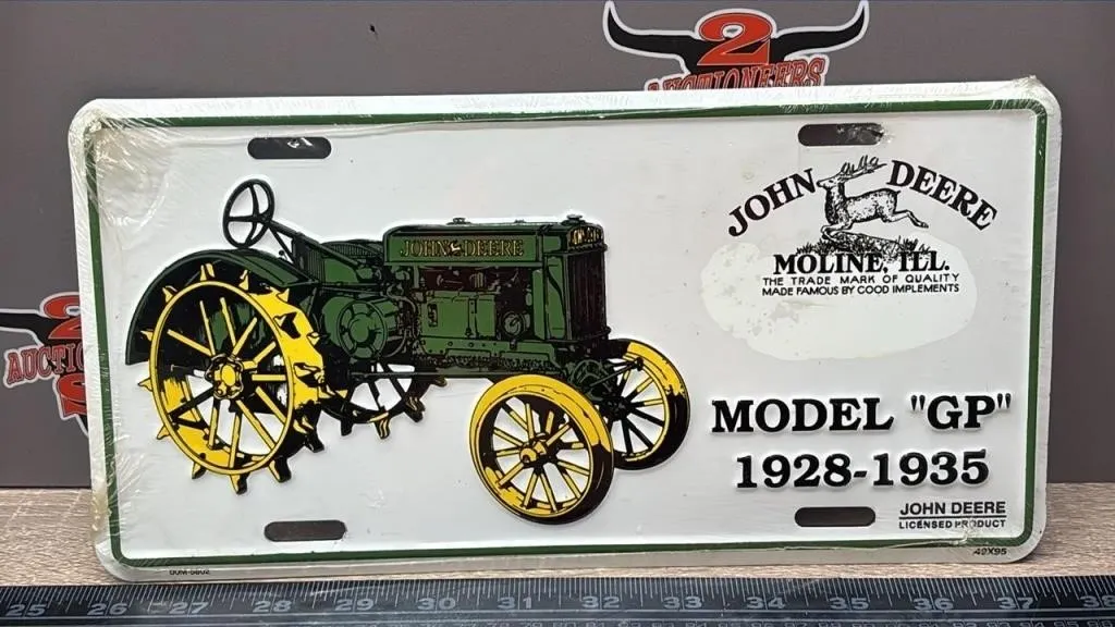 John Deere Model GP Decorative License Plate