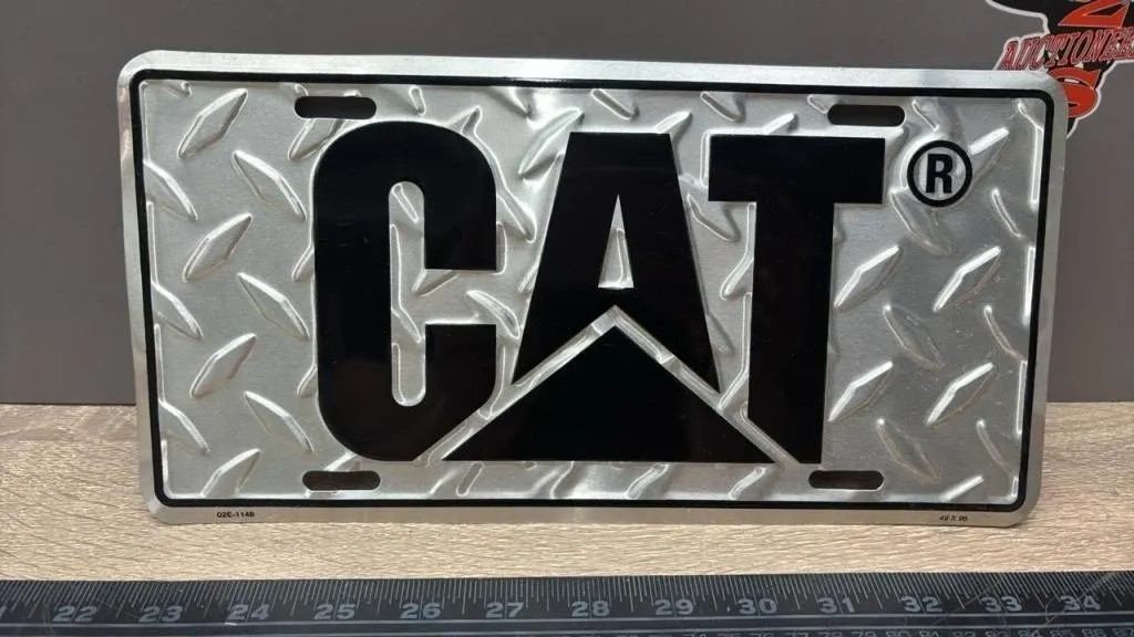 CAT Decorative License Plate 12�x6�.