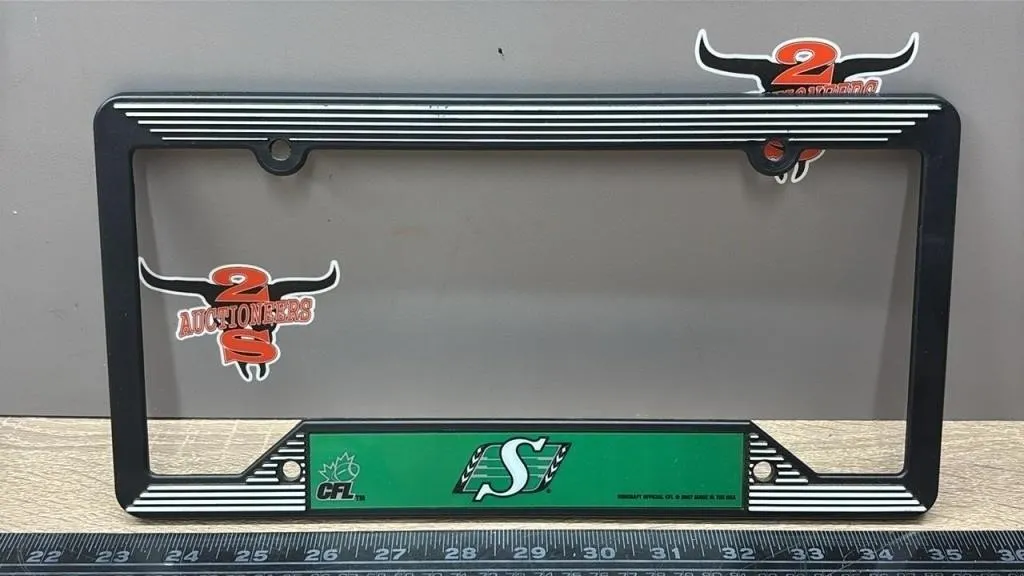 Sask. Roughrider Decorative License Plate Cover