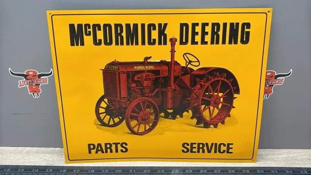 McCormick Deerng Parts Service Tin Sign 14�x11�.