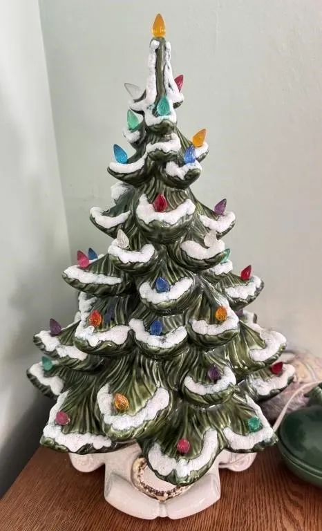 Vintage Lighted Christmas Tree
