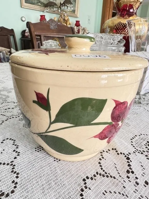 Watt Pottery Lidded Bowl