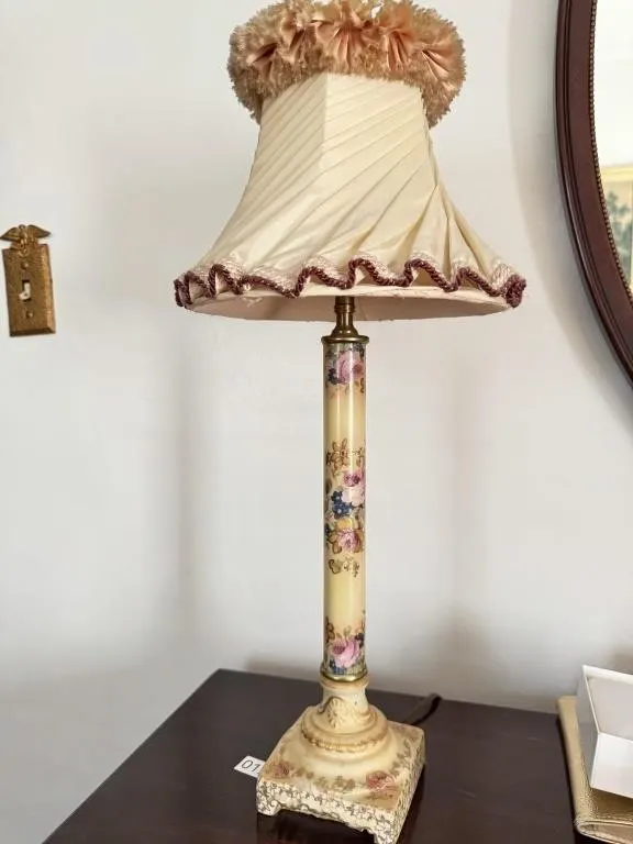 Antique Floral Lamps