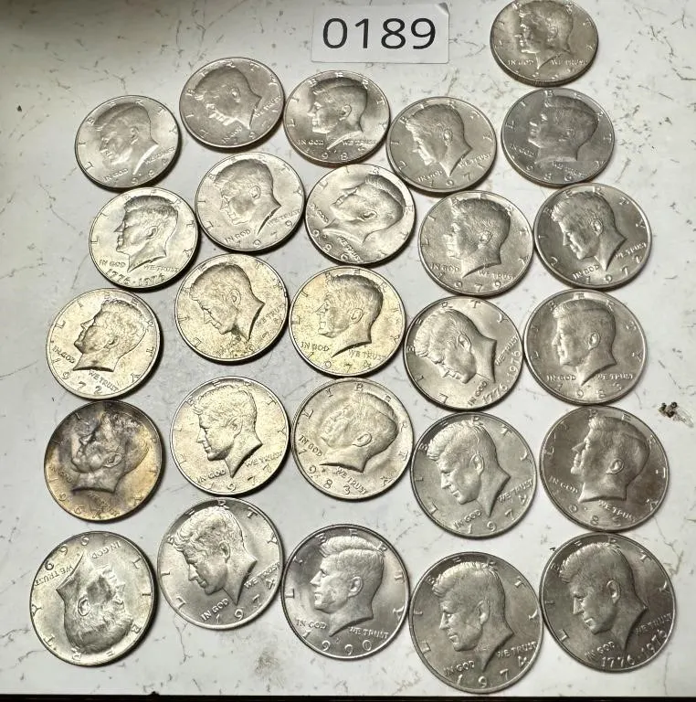 Kennedy Half Dollars 40% silver