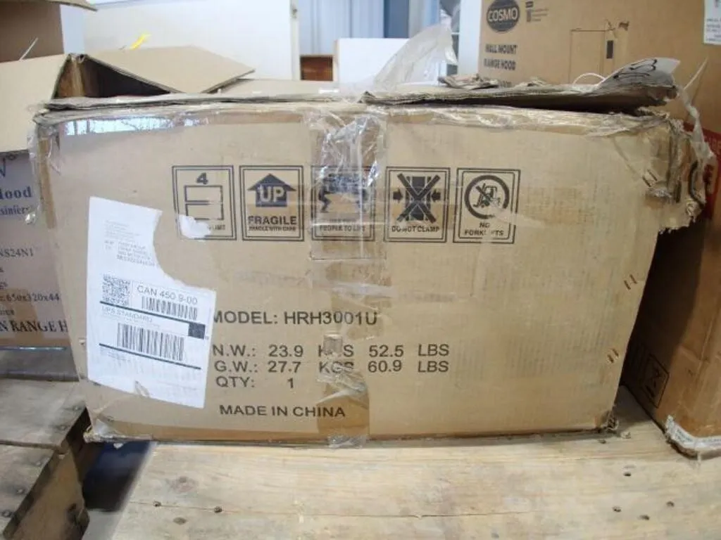 UNUSED Stainless Steel 30 In. Range Hood