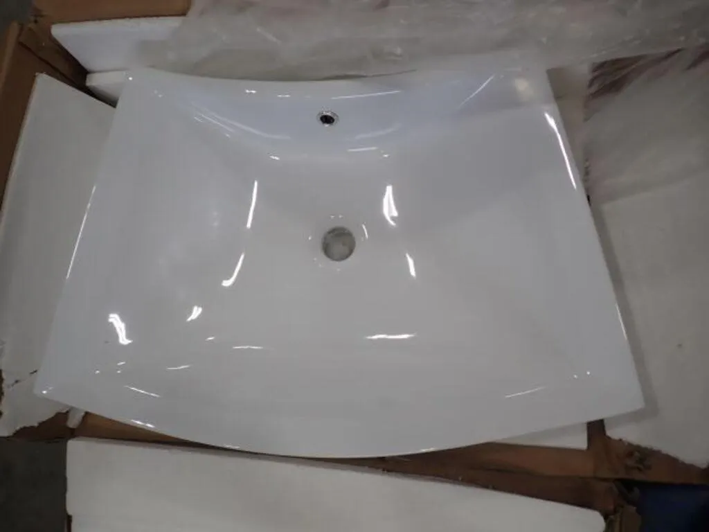 UNUSED 28 In. White Porcelain Bathroom Sink