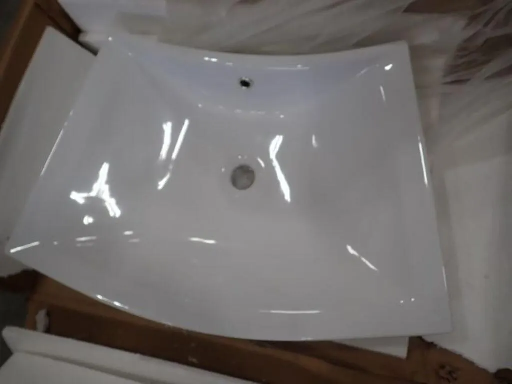 UNUSED 28 In. White Porcelain Bathroom Sink