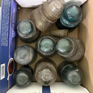 Blue & Clear Glass Insulators