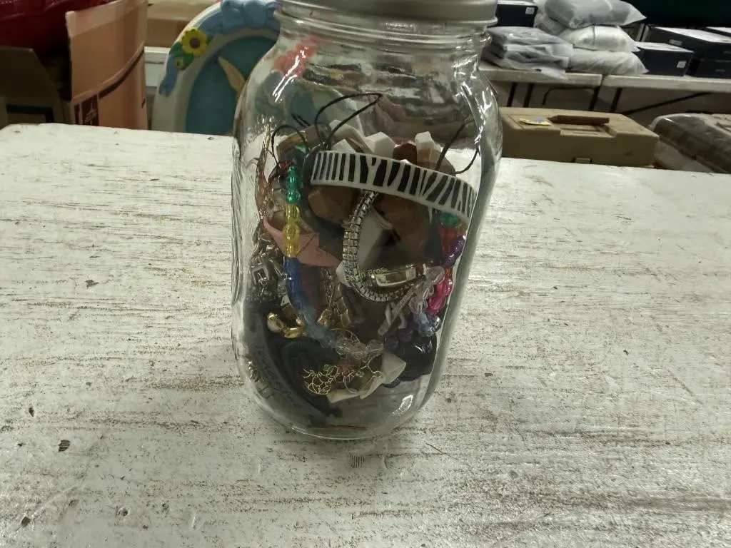 Jar of Watches, Jewelry etc