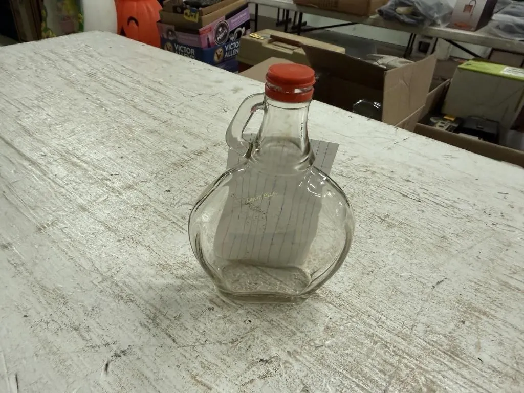 Old Tyme Syrup Bottle w/rubber cap