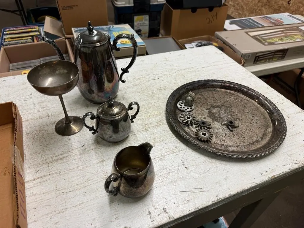Silver Toned Tea Set