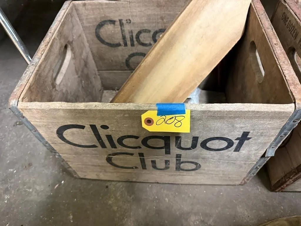Clicquot Club Wood crate, Filet Board & other