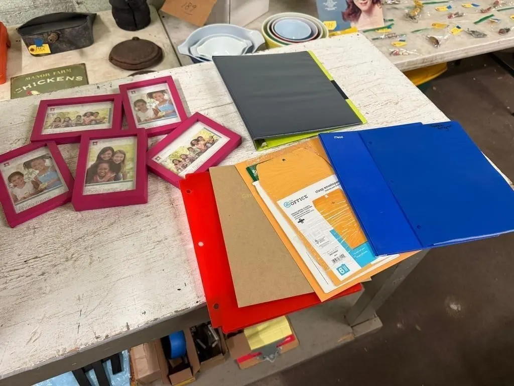 3 Ring Binders & Picture Frame