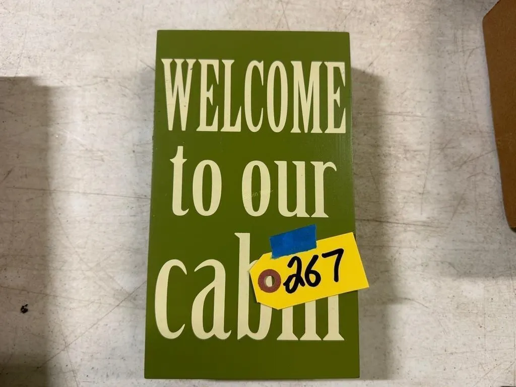 "Welcome to our cabin" D�cor