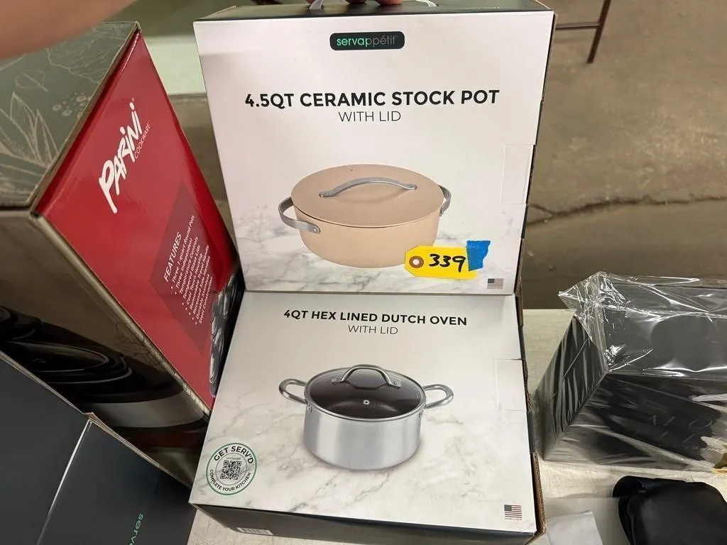 Ceramic Stock Pot & Hex Lined Dutch Oven