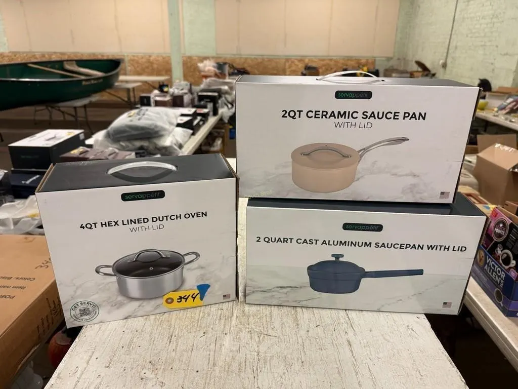 (2) Sauce Pans & (1) Dutch Oven