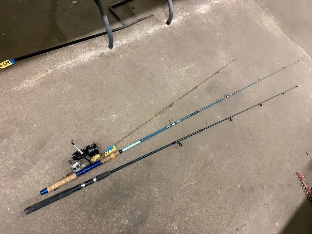 (2) Vintage Fishing Poles/Reels