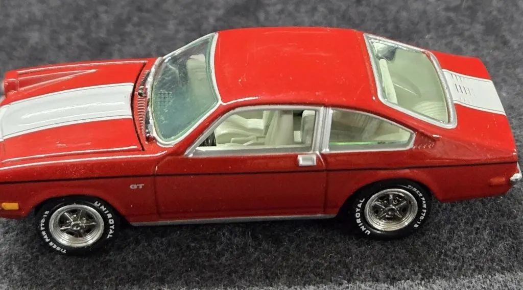 Red 1/64 Scale Diecast Model of a 1972 Chevrolet